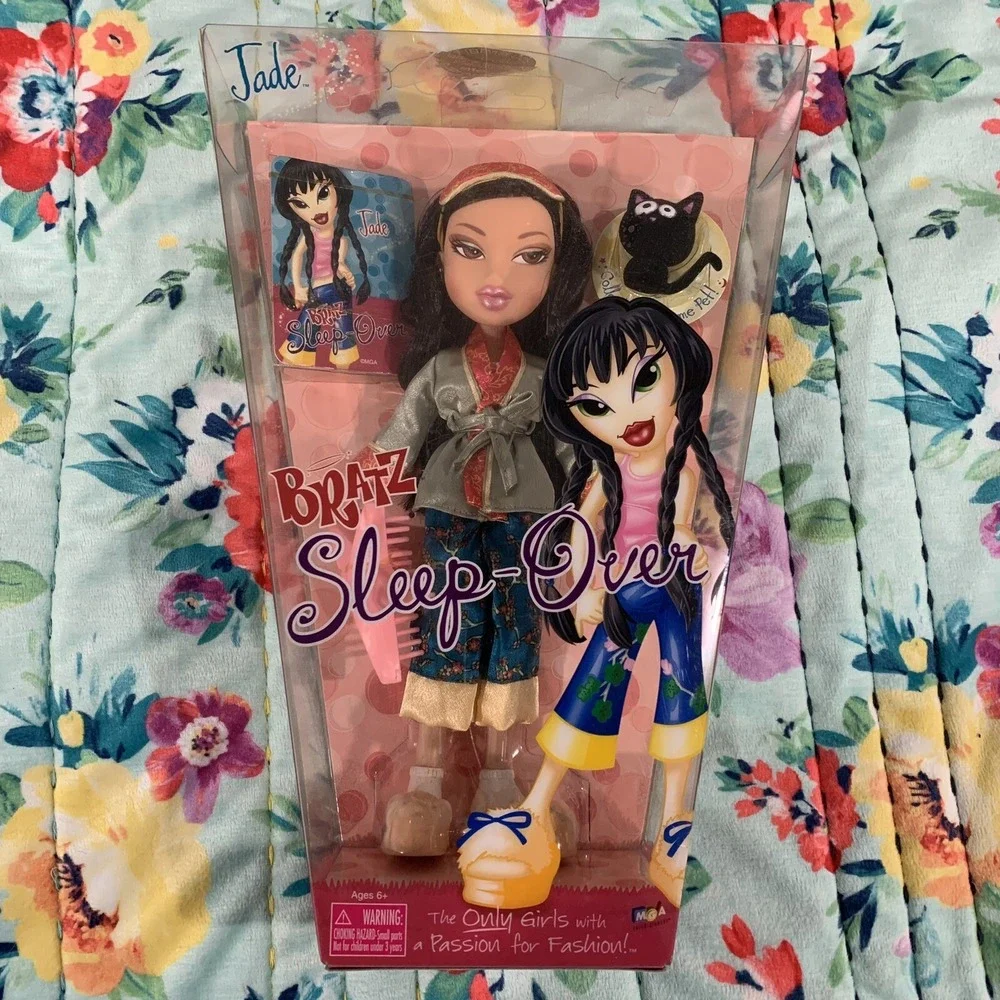 BRATZ Doll  Sleep‎ Over JADE Doll With Black Cat Sealed NEW